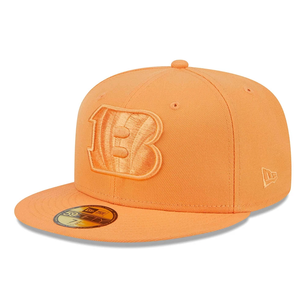 Casquette ajustée 59FIFTY orange des Cincinnati Bengals New Era pour hommes