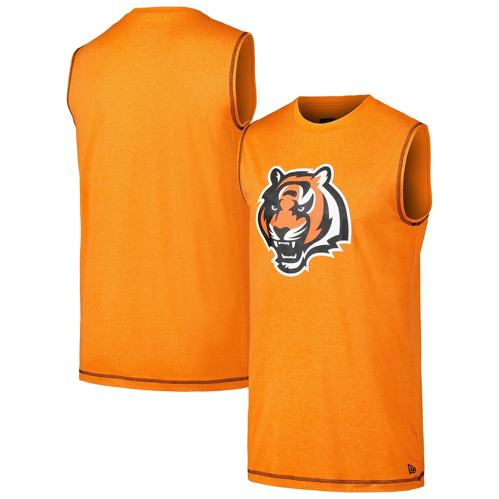 Débardeur orange New Era pour hommes des Bengals de Cincinnati