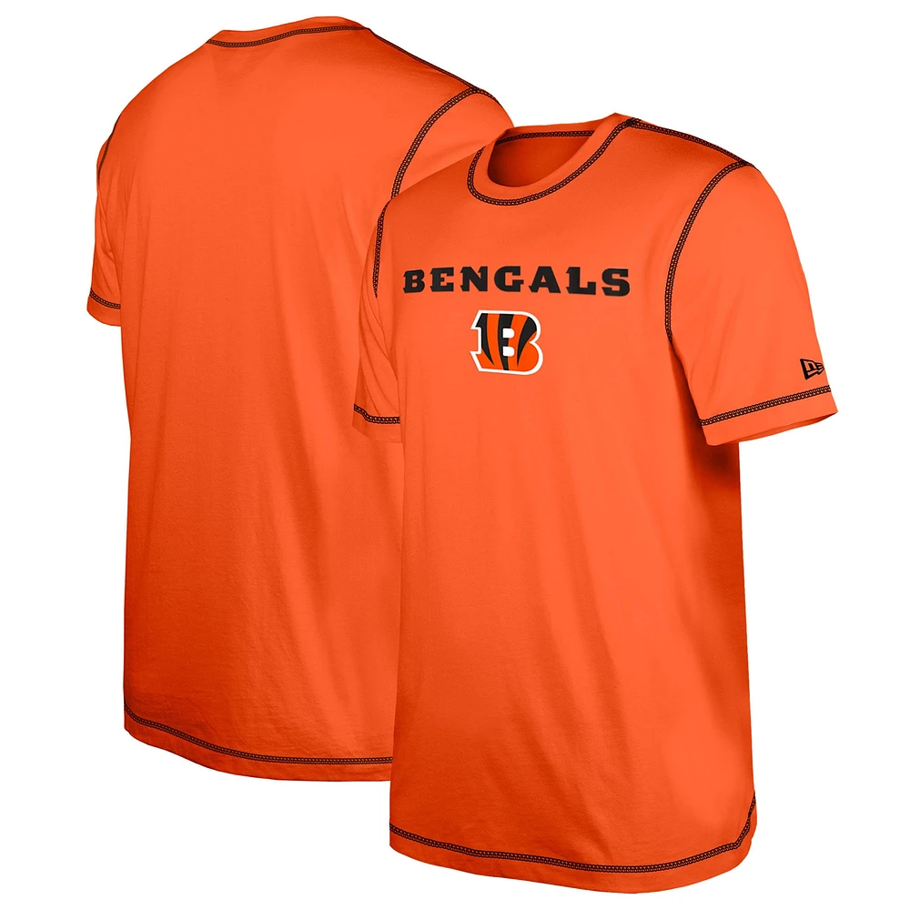 T-shirt à imprimé Third Down Puff des Cincinnati Bengals New Era orange pour homme