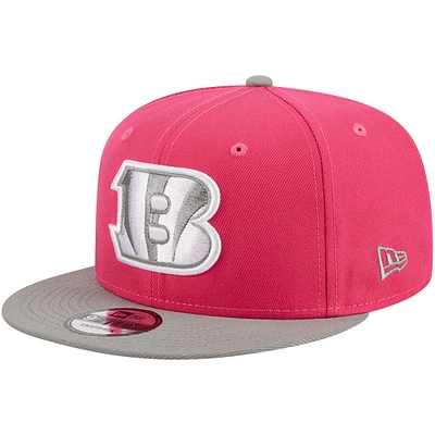 Men's New Era  Pink Cincinnati Bengals 2-Tone Color Pack 9FIFTY Snapback Hat