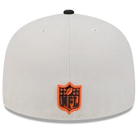 Casquette ajustée 59FIFTY historique de ligne touche des Bengals Cincinnati 2024 New Era pierre/noir pour hommes