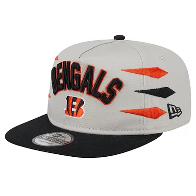 Casquette de golf athlétique Snapback Cincinnati Bengals Stone/Orange New Era pour homme