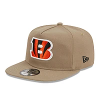 Casquette Snapback golfeur Cincinnati Bengals New Era beige pour homme