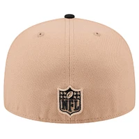 Men's New Era Tan Cincinnati Bengals  Logo Main 59FIFTY Fitted Hat