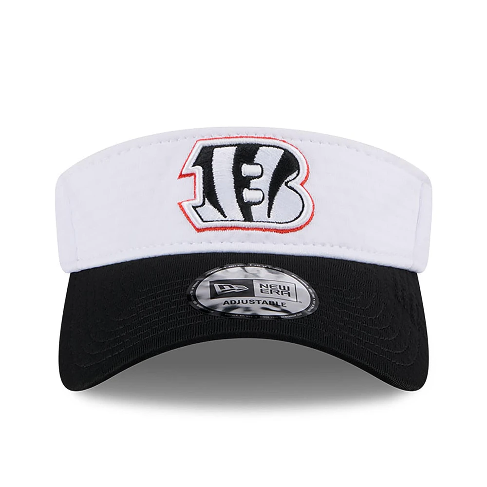 Visière réglable New Era pour homme, blanc/noir, Cincinnati Bengals 2024 NFL Training Camp