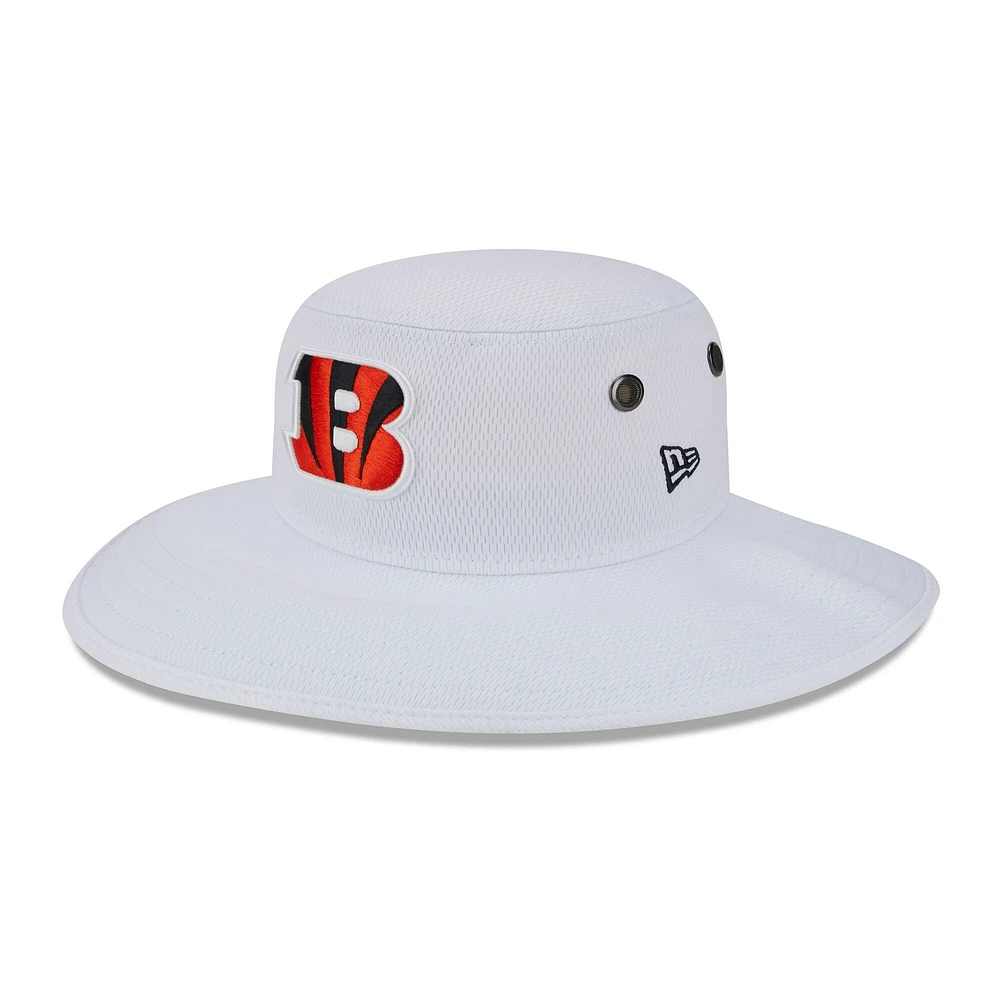 Chapeau bob Panama New Era Cincinnati Bengals 2023 NFL Training Camp pour homme, blanc