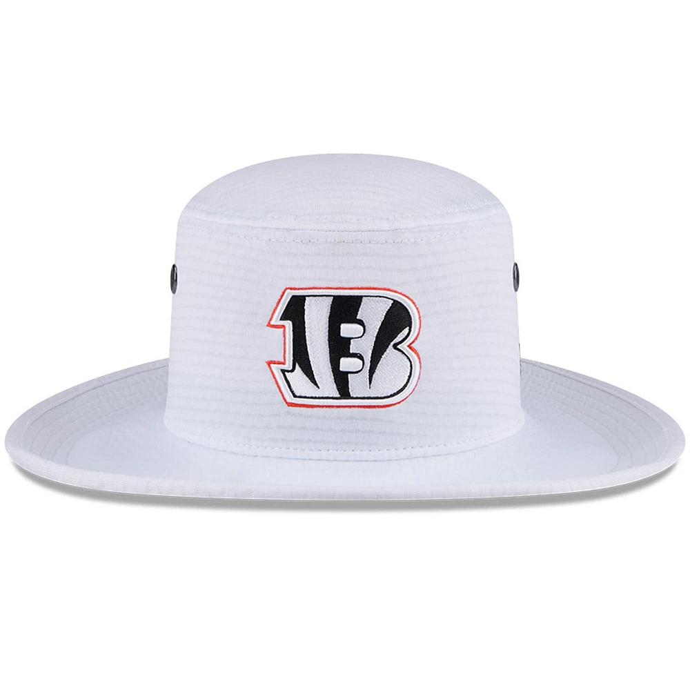 Bob New Era blanc pour homme des Bengals de Cincinnati 2024 NFL Training Camp Panama