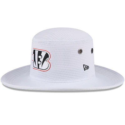 Men's New Era White Cincinnati Bengals 2024 NFL Training Camp Panama Bucket Hat