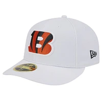 Men's New Era White Cincinnati Bengals Omaha Low Profile 59FIFTY Fitted Hat