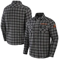 Chemise boutonnée à manches longues en flanelle grise Cincinnati Bengals pour homme de la collection NFL x Darius Rucker par Fanatics