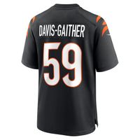 Men's Nike Akeem Davis-Gaither Black Cincinnati Bengals Game Player Jersey