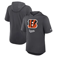 Men's Nike Anthracite Cincinnati Bengals Tri-Blend Performance Hoodie T-Shirt