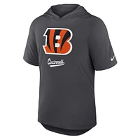 Men's Nike Anthracite Cincinnati Bengals Tri-Blend Performance Hoodie T-Shirt