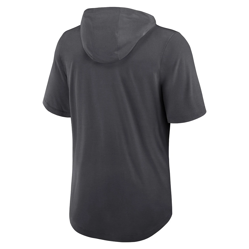 Men's Nike Anthracite Cincinnati Bengals Tri-Blend Performance Hoodie T-Shirt