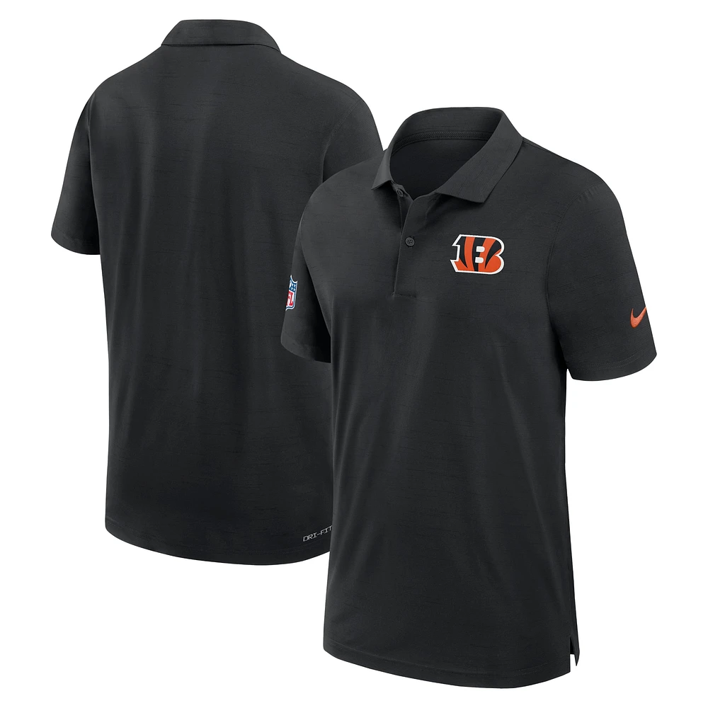 Polo Nike Sideline Performance noir pour homme Cincinnati Bengals 2024/25