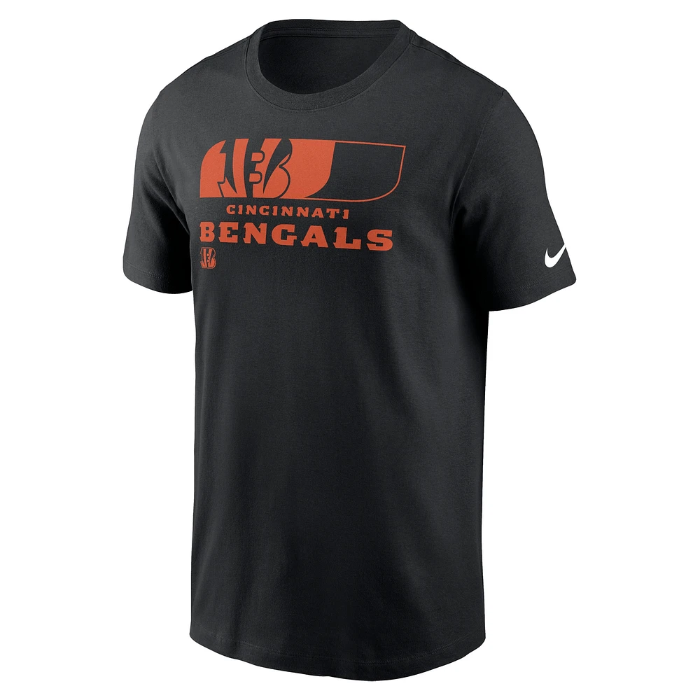 T-shirt essentiel Nike noir Cincinnati Bengals Air pour homme