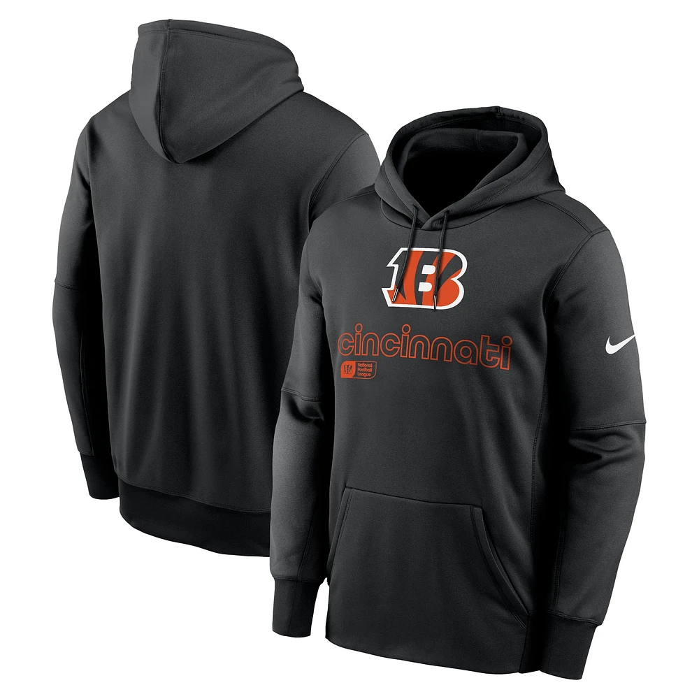 Men's Nike Black Cincinnati Bengals Big & Tall Performance Pullover Hoodie