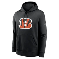 Sweat à capuche Nike noir avec logo du club des Bengals de Cincinnati pour homme