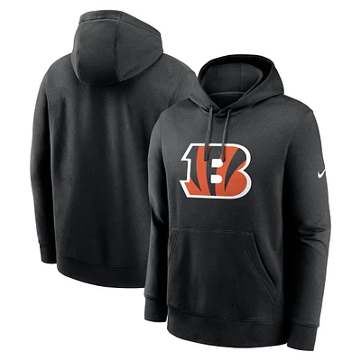 Men's Nike Black Cincinnati Bengals Club Logo Pullover Hoodie