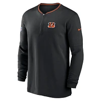 Sweat-shirt Nike noir à demi-zip pour homme des Bengals de Cincinnati