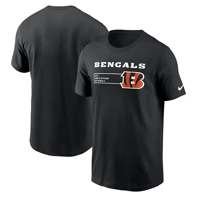 T-shirt essentiel de la division des Bengals Cincinnati Nike pour homme, noir