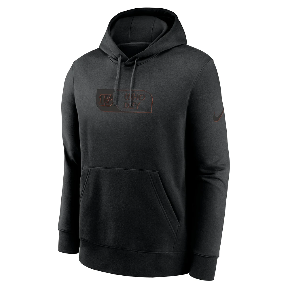 Men's Nike Black Cincinnati Bengals Edge Pack French Terry Club Pullover Hoodie