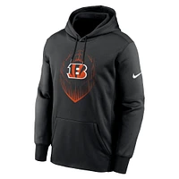 Sweat à capuche Nike noir Cincinnati Bengals Icon Performance pour homme