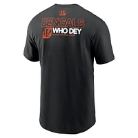 T-shirt Nike noir pour hommes des Bengals de Cincinnati