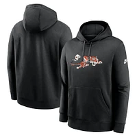 Sweat à capuche avec logo Nike Cincinnati Bengals Rewind Club noir pour homme