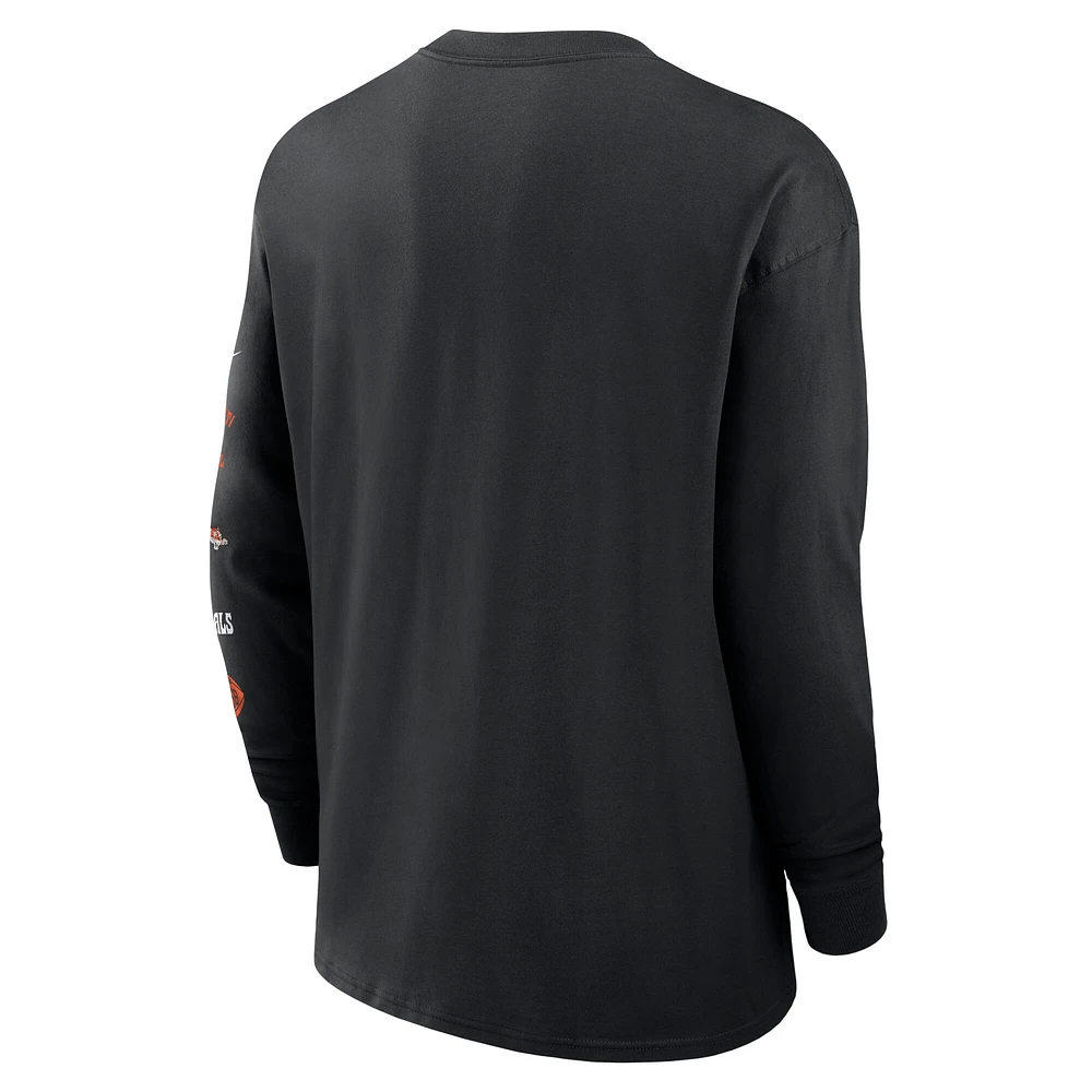 Men's Nike Black Cincinnati Bengals Rewind Heavy Max90 Pocket Long Sleeve T-Shirt