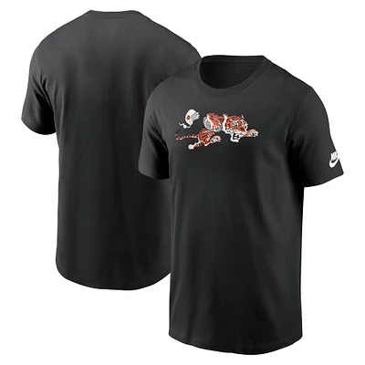 Men's Nike Black Cincinnati Bengals Rewind Logo Essential T-Shirt