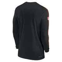 Men's Nike Black Cincinnati Bengals Sideline Coach UV Performance Long Sleeve T-Shirt