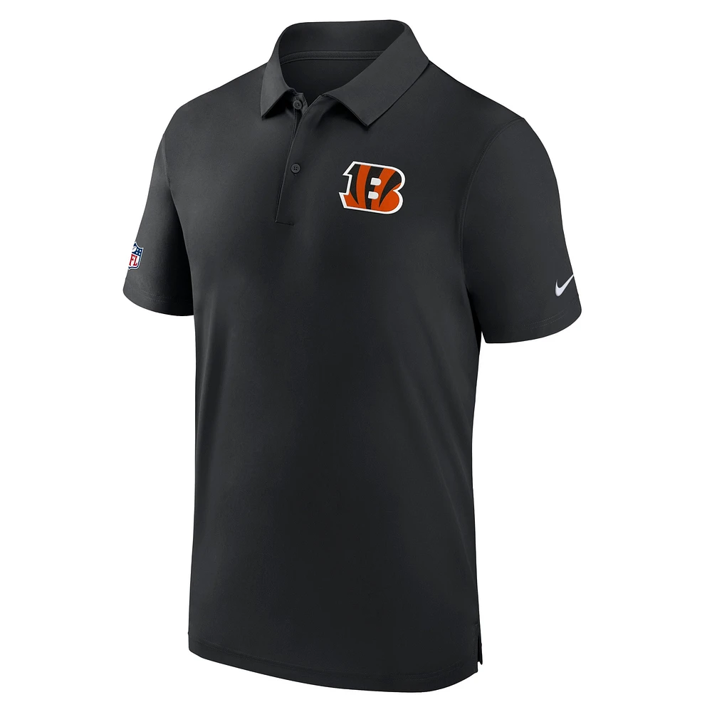 Polo de performance Nike pour hommes, Cincinnati Bengals Sideline Coaches, noir