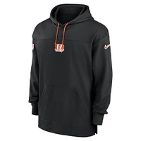 Men's Nike Black Cincinnati Bengals Sideline Jersey Performance Pullover Hoodie