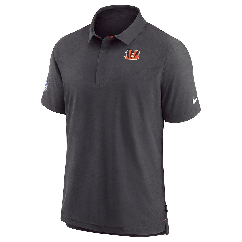 Men's Nike Black Cincinnati Bengals Sideline Lockup Performance Polo