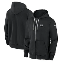 Men's Nike Black Cincinnati Bengals Sideline Performance Full-Zip Hoodie Jacket