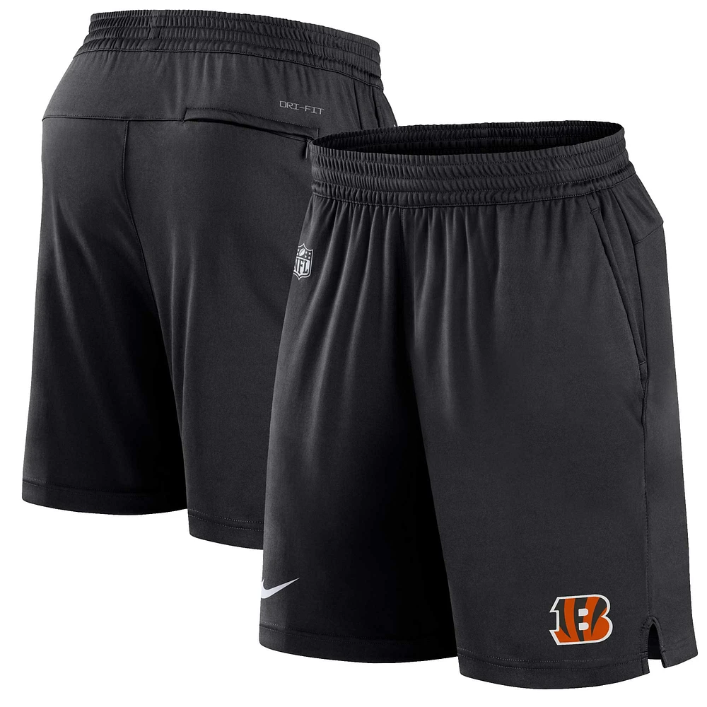 Short de performance Sideline des Bengals Cincinnati Nike pour homme, noir