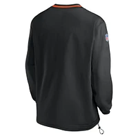 Men's Nike Black Cincinnati Bengals Sideline Pullover Wind Shirt