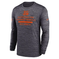 Men's Nike Cincinnati Bengals Sideline Velocity Performance Long Sleeve T-Shirt