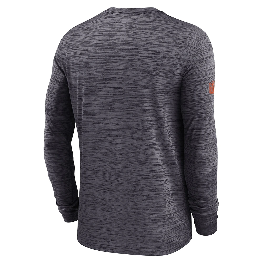 Men's Nike Cincinnati Bengals Sideline Velocity Performance Long Sleeve T-Shirt