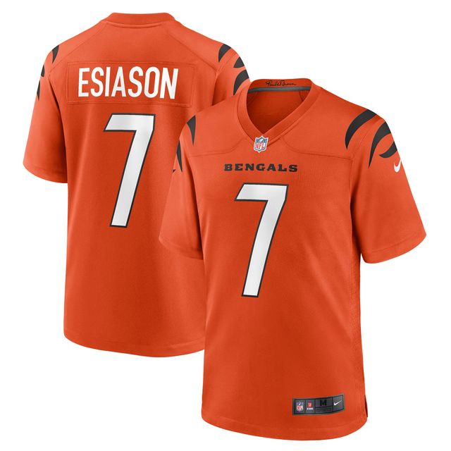 Maillot de jeu alternatif joueur retraité Nike Boomer Esiason orange des Bengals Cincinnati pour hommes