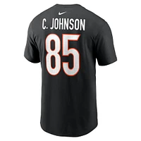 T-shirt Nike Chad Johnson pour homme, noir, nom et numéro du joueur retraité des Bengals de Cincinnati