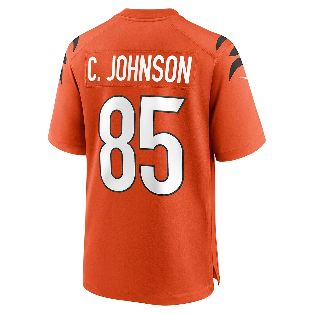 Maillot de joueur retraité Nike Chad Johnson Orange des Bengals Cincinnati pour hommes