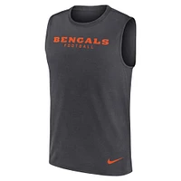 Men's Nike Charcoal Cincinnati Bengals Primetime Legend Performance Muscle Tank Top