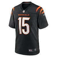 Maillot de match l'équipe Nike Charlie Jones des Bengals Cincinnati noir pour homme