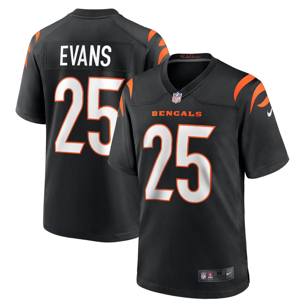 Men's Nike Chris Evans Black Cincinnati Bengals Game Jersey