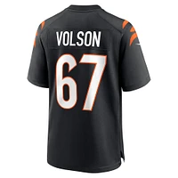 Men's Nike Cordell Volson Black Cincinnati Bengals Game Player Jersey
