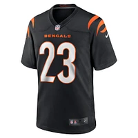 Maillot de match joueur Nike Daxton Hill noir des Bengals Cincinnati pour hommes