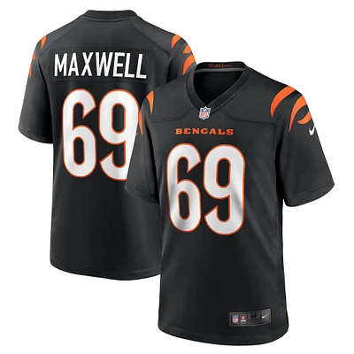 Men's Nike Devonnsha Maxwell  Black Cincinnati Bengals Team Game Jersey