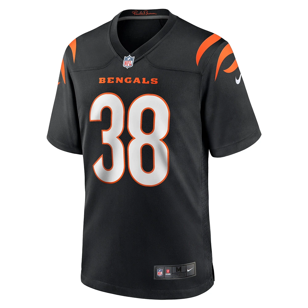 Maillot de match l'équipe Nike DJ Ivey pour hommes, noir, Cincinnati Bengals